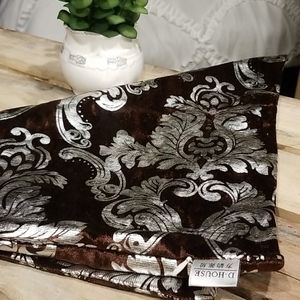 Brown & Silver pillow cover